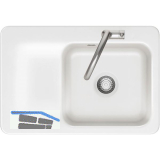 SYSTEMCERAM Einbausp�le Juna 75, 750 x 510 mm Tt. links, Gr�nland