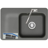 SYSTEMCERAM Einbausp�le Juna 75, 750 x 510 mm Tt. links, Lava