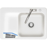 SYSTEMCERAM Einbausp�le Juna 75 Excenter, 750 x 510 mm Tt. links, Gr�nland