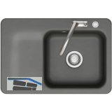 SYSTEMCERAM Einbausp�le Juna 75 Excenter, 750 x 510 mm Tt. links, Lava