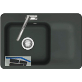 SYSTEMCERAM Einbausp�le Juna 75, 750 x 510 mm Tt. rechts, Eibe