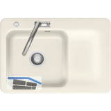 SYSTEMCERAM Einbausp�le Juna 75 Excenter, 750 x 510 mm Tt. rechts, Magnolie