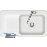 SYSTEMCERAM Einbausp�le Juna 90, 900 x 510 mm Tt. links, Polar