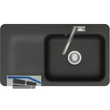 SYSTEMCERAM Einbausp�le Juna 90, 900 x 510 mm Tt. links, Nigra