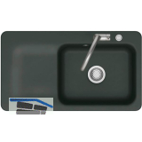 SYSTEMCERAM Einbausp�le Juna 90 Excenter, 900 x 510 mm Tt. links, Eibe