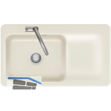 SYSTEMCERAM Einbausp�le Juna 90, 900 x 510 mm Tt. rechts, Magnolie