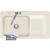 SYSTEMCERAM Einbausp�le Juna 90 Excenter, 900 x 510 mm Tt. rechts, Magnolie