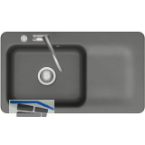 SYSTEMCERAM Einbausp�le Juna 90 Excenter, 900 x 510 mm Tt. rechts, Lava