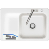 SYSTEMCERAM fl�chenb�ndige Sp�le Juna 75 F Excenter Tt. links, Gr�nland