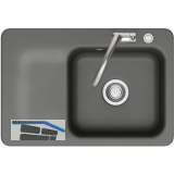 SYSTEMCERAM fl�chenb�ndige Sp�le Juna 75 F Excenter Tt. links, Lava