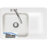 SYSTEMCERAM fl�chenb�ndige Sp�le Juna 75 F, 726 x 486 mm Tt. rechts, Gr�nland