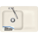 SYSTEMCERAM fl�chenb�ndige Sp�le Juna 75 F, 726 x 486 mm Tt. rechts, Jasmin