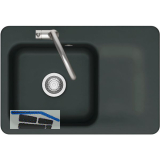 SYSTEMCERAM fl�chenb�ndige Sp�le Juna 75 F, 726 x 486 mm Tt. rechts, Eibe