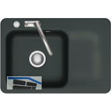 SYSTEMCERAM fl�chenb�ndige Sp�le Juna 75 F Excenter Tt. rechts, Eibe