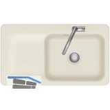 SYSTEMCERAM fl�chenb�ndige Sp�le Juna 90 F, 876 x 486 mm Tt. links, Jasmin