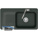 SYSTEMCERAM fl�chenb�ndige Sp�le Juna 90 F, 876 x 486 mm Tt. links, Eibe