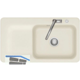 SYSTEMCERAM fl�chenb�ndige Sp�le Juna 90 F Excenter Tt. links, Jasmin