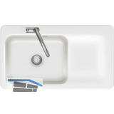 SYSTEMCERAM fl�chenb�ndige Sp�le Juna 90 F, 876 x 486 mm Tt. rechts, Gr�nland