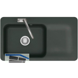 SYSTEMCERAM fl�chenb�ndige Sp�le Juna 90 F, 876 x 486 mm Tt. rechts, Eibe