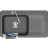 SYSTEMCERAM fl�chenb�ndige Sp�le Juna 90 F, 876 x 486 mm Tt. rechts, Lava