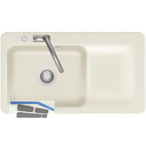 SYSTEMCERAM fl�chenb�ndige Sp�le Juna 90 F Excenter Tt. rechts, Magnolie