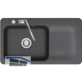 SYSTEMCERAM fl�chenb�ndige Sp�le Juna 90 F Excenter Tt. rechts, Schiefer