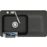 SYSTEMCERAM fl�chenb�ndige Sp�le Juna 90 F Excenter Tt. rechts, Nigra