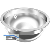 KWC 2D-Waschtisch Rondo RNDX 300, Edelstahl geb�rstet matt