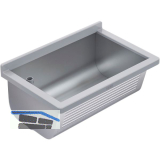 KWC Wand-Ausgussbecken BS311N Ablauf links, Edelstahl