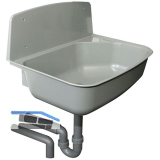 HAAS Wand-Ausgussbecken Greta Polypropylen Grau