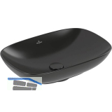 VILLEROY & BOCH Aufsatzwaschtisch L&F 4A4900R7 560 mm, Pure Black