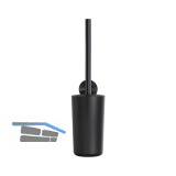 GEESA WC-B�rstengarnitur Opal Metallfinish Schwarz geb�rstet