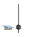 GEESA WC-Ersatzrollenhalter Opal Metallfinish Schwarz geb�rstet