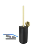 GEESA WC-B�rstengarnitur Opal Metallfinish Gold geb�rstet