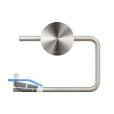 GEESA WC-Papierhalter Opal ohne Abdeckung, Metallfinish Edelstahl geb�rstet