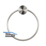 GEESA Handtuchring Opal Metallfinish Edelstahl geb�rstet