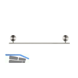 GEESA Handtuchhalter 450 mm Opal Metallfinish Edelstahl geb�rstet