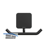 GEESA Handtuchhaken doppelt Topaz Schwarz matt