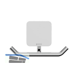 GEESA Handtuchhaken doppelt Topaz Chrom