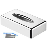 GEESA Papiertuch-Box freistehend/wandmontiert Hotel Chrom