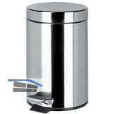 GEESA Treteimer Hotel 3 Liter Chrom