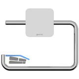 GEESA WC-Papierhalter Topaz ohne Abdeckung Chrom