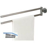 TIGER Handtuchhalter Boston 2-armig Edelstahl geb�rstet