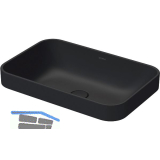 DURAVIT Aufsatzwaschtisch Happy D.2 Plus 60 ohne Hahnlochbank, Anthrazit matt