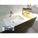 MARLAN Schrankwaschtisch Adonis 140 Becken links, Wei� matt