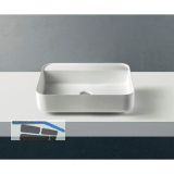 ZIEBERMAYR Aufsatzwaschtisch Squircle Tapbank eckig Wei� matt