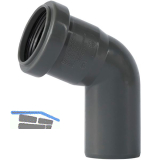 Bogen f�r Abflussrohr DN 40 mm / 67�
