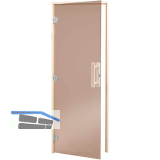 HARVIA Saunat�r 740 mm Bronze 8 mm ESG Holzrahmen Fichte