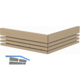 HARVIA Holzreling zu Qube 9 und 10,5 kW/Combi 10 kW Linde zweiseitig