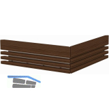 HARVIA Holzreling zu Qube 9 und 10,5 kW/Combi 10 kW Walnuss zweiseitig